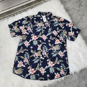 COOFANDY Men's Floral Hawaiian Shirt Short Sleeve Casual Button Down Tro…